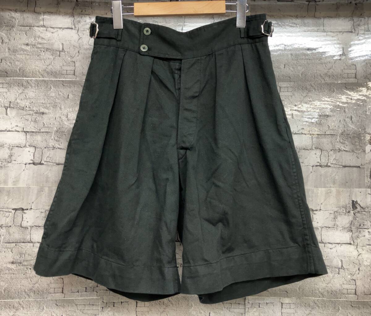 イギリス軍 グルカショーツ 後染め ハーフパンツ ミリタリー サイズM相当 ブラック