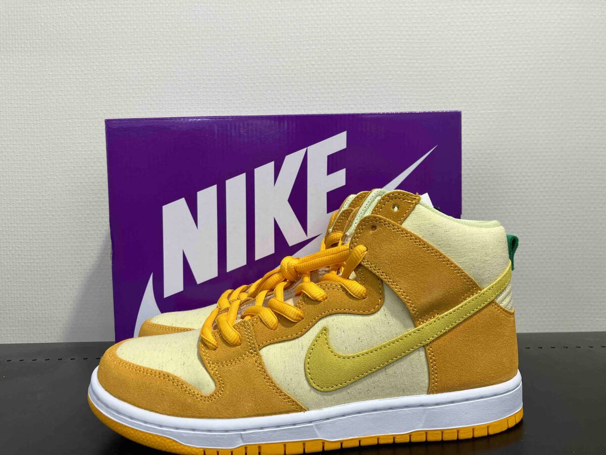 NIKE SB DUNK HIGH PRO DM0808-700 Nike skate bo- DIN g Dunk high Pro Gold / vivid sneakers 27cm