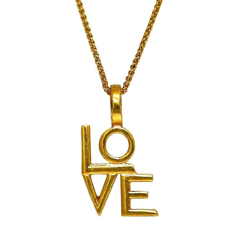  sun rolan LOVE necklace Gold 669087Y1500 beautiful goods GP used SAINT LAURENT