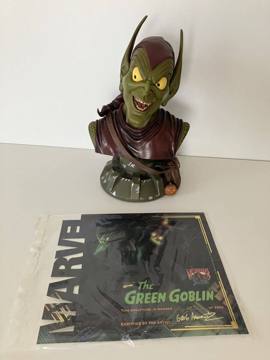 0THE GREEN GOBLIN( зеленый go Brin ) фигурка /SPIDERMAN( Человек-паук )/YAMATO/ American Comics /ma- bell комикс /2500 ограничение серийный номер 