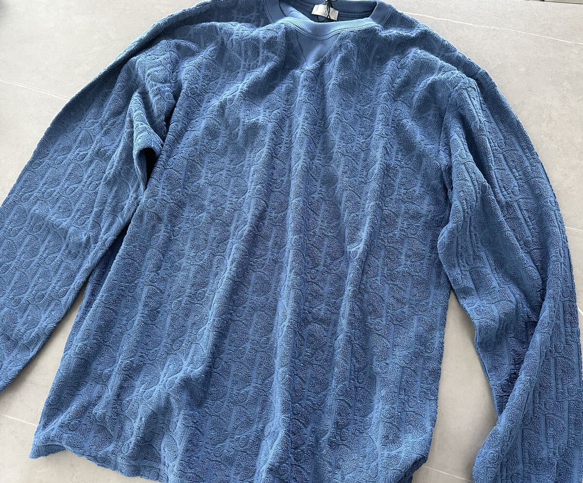 新品 DIOR ジャガードオブリーク パイル地ロンT 長袖 Tシャツ 新品 DIOR ジャガードオブリーク パイル地ロンT 長袖 Tシャツ