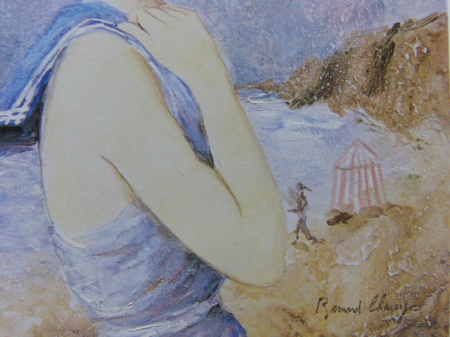be Lunar ru* Sharo wa,[ sea side woman ], rare book of paintings in print ., condition excellent, France . Takumi, person, scenery, new goods high class frame attaching, free shipping 