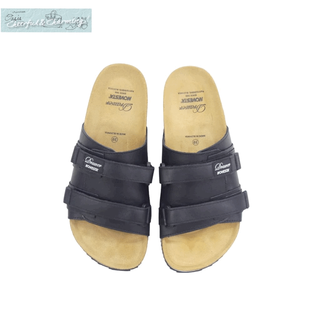 Sランク NOVESTA for Drawer ノヴェスタ PARTISAN サンダル 39 ブラック レザー '24年商品