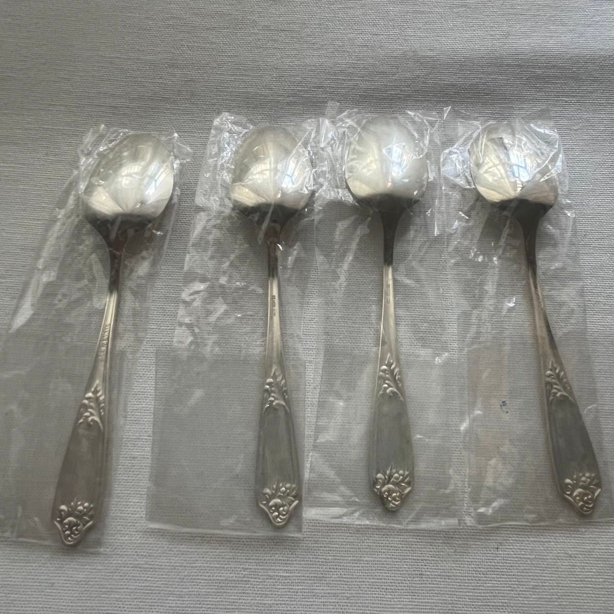 シルバー925 silver925 刻印あり 銀製 スプーン 4本 コーヒー シルバー925 silver925 刻印あり 銀製 スプーン 4本 コーヒー