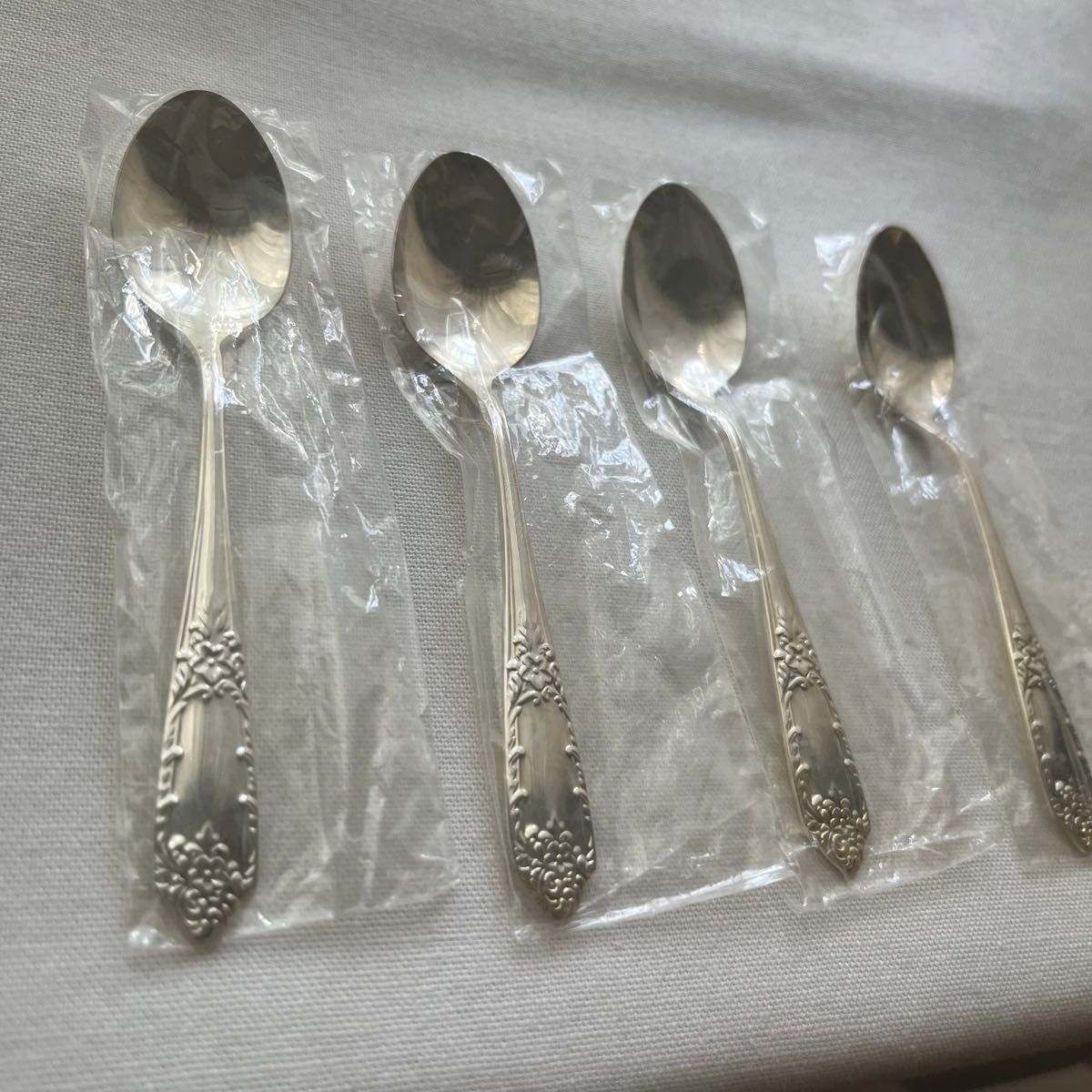 シルバー925 silver925 刻印あり 銀製 スプーン 4本 コーヒー シルバー925 silver925 刻印あり 銀製 スプーン 4本 コーヒー