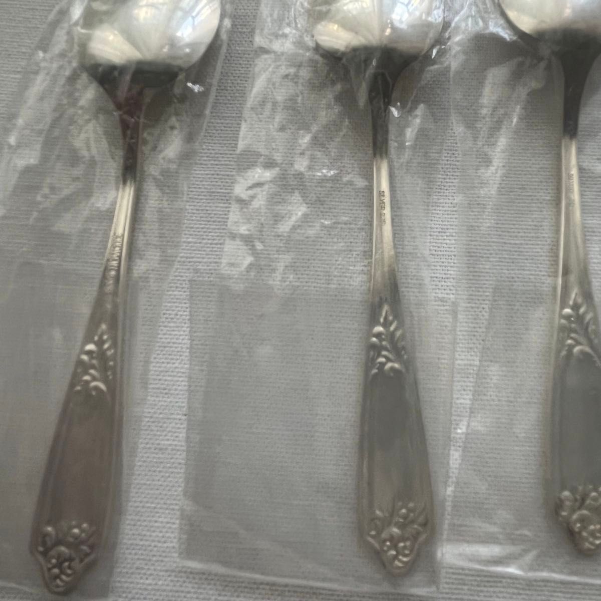 シルバー925 silver925 刻印あり 銀製 スプーン 4本 コーヒー シルバー925 silver925 刻印あり 銀製 スプーン 4本 コーヒー