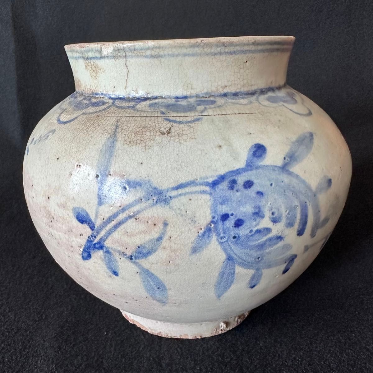 李朝 染付 花草文壺 高麗 韓国美術 陶磁工芸 華道具 花入 共箱 Q1710 古美術 李朝 染付 花草文壺 高さ約19cm 高麗 韓国骨董 ①|Yahoo
