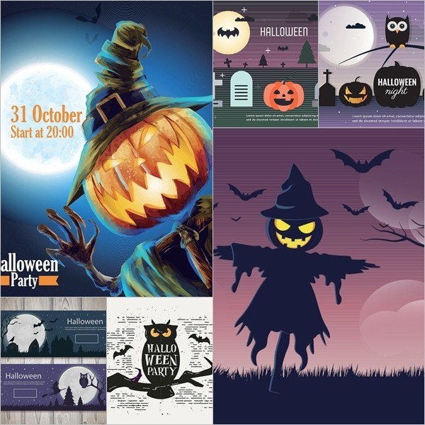 DISC2 листов комплект # ограничение специальная цена [ Halloween материалы сборник ]EPS/SVG/PNG/JPG сбор тыква . призрак симпатичный Halo we n иллюстрации поздравительная открытка .