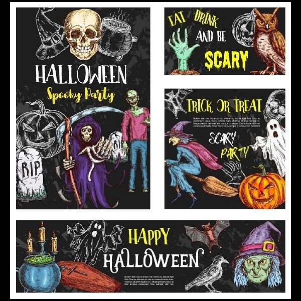 for Illustrator* Halloween bekta- material & penetration PNG Flyer /POP work made .DISC2 sheets set limitation special price [ Halloween material compilation ]EPS/SVG/PNG/JPG compilation 