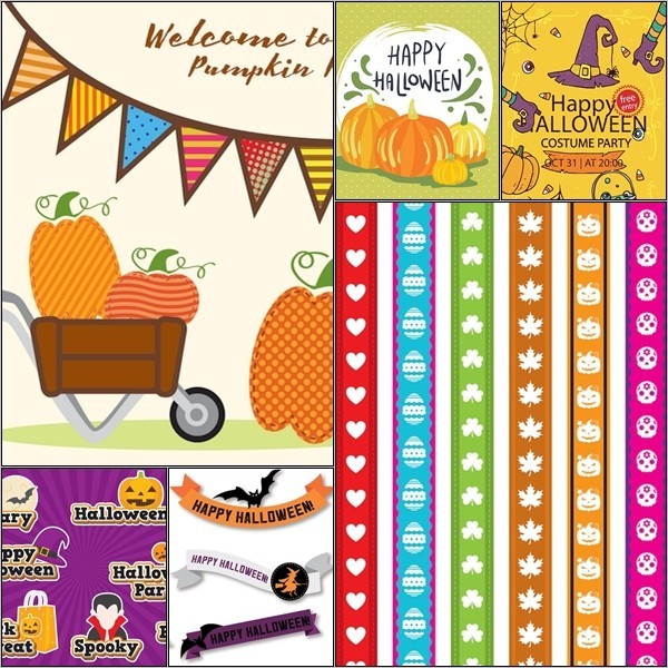 for Illustrator* Halloween bekta- material & penetration PNG Flyer /POP work made .DISC2 sheets set limitation special price [ Halloween material compilation ]EPS/SVG/PNG/JPG compilation 