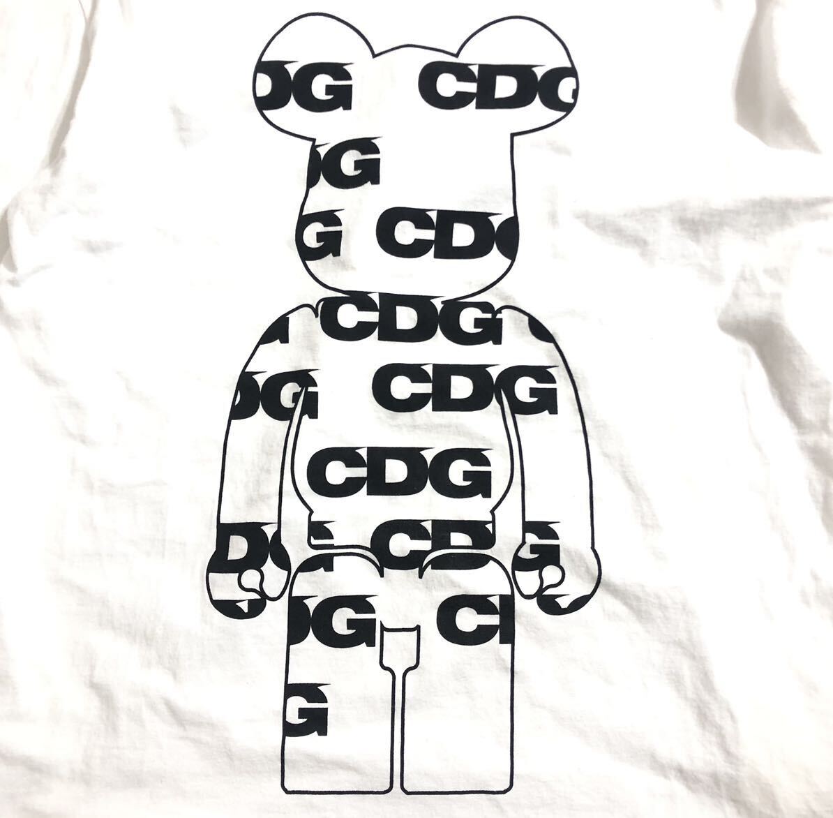 # CDG COMME des GARCONS Comme des Garcons ×meti com игрушка # передний большой Bearbrick Logo принт футболка с длинным рукавом long T