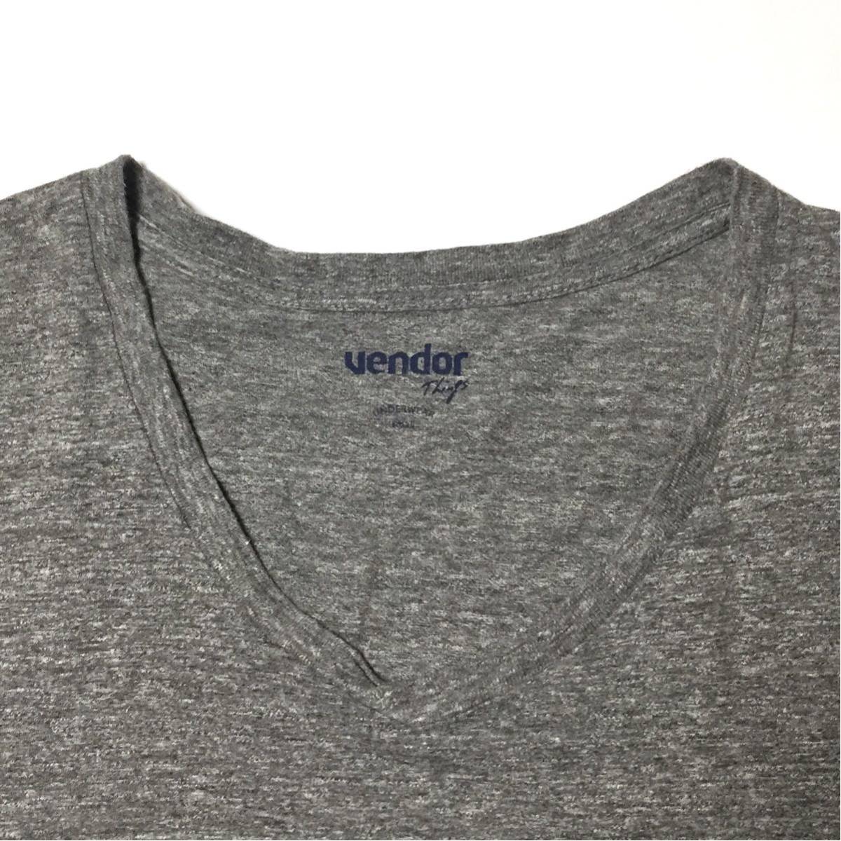 ◆Vendor Things◆Vネック tee グレー 霜降り ベンダーシングス tシャツ 無地 grey Sサイズ_画像4