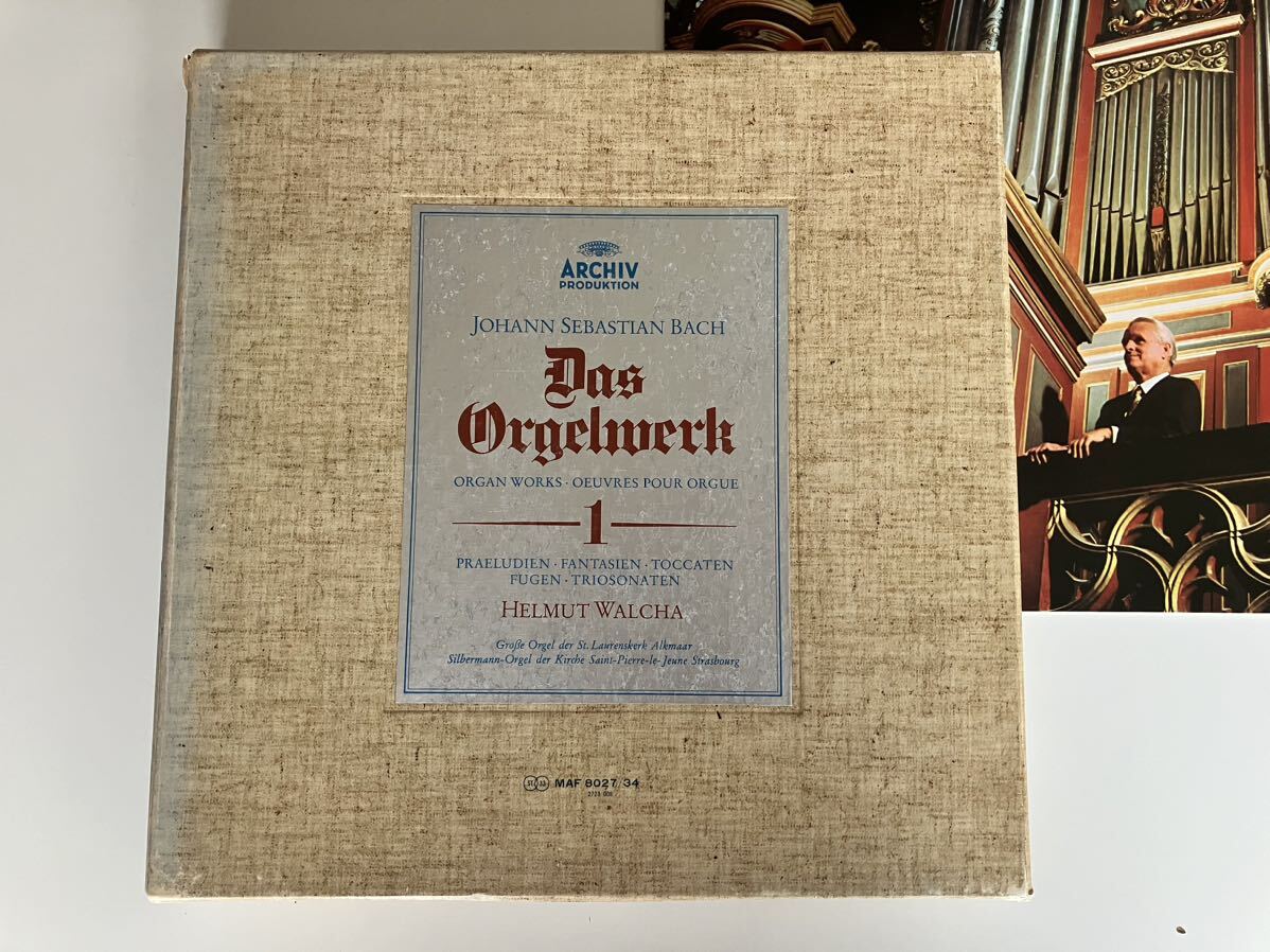 【盤美品8LP BOX】バッハ J.S.BACH/ オルガン作品全集第1巻 Das Orgelwerk ORGAN WORKS/ ヴァルヒャ Walcha ARCHIV MAF8027/34 76年日本盤