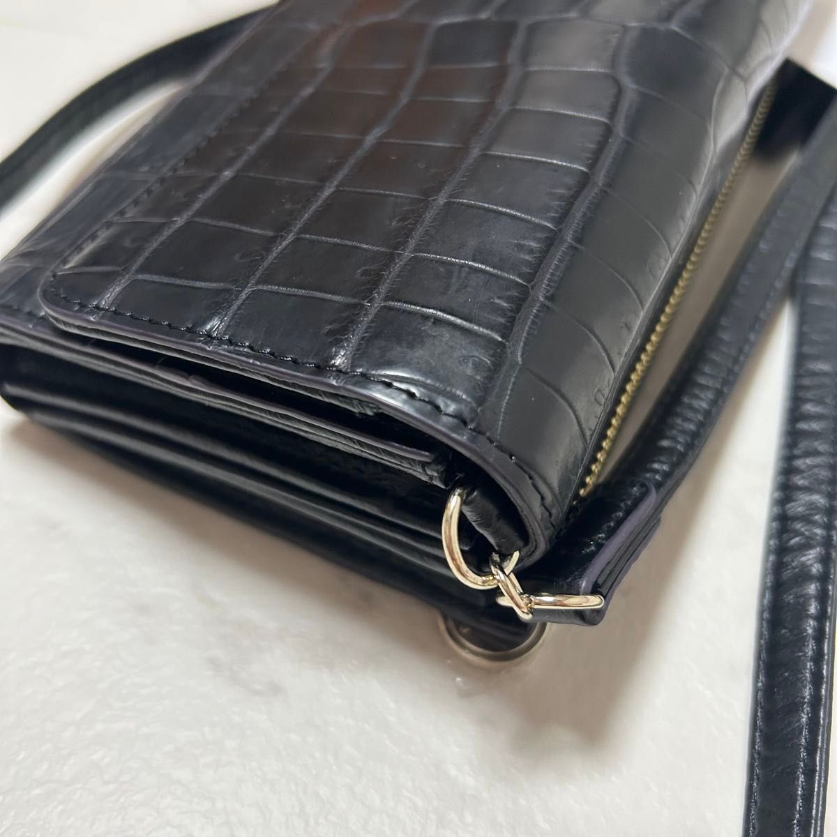 新品・未使用】三宝 サンポウ マットクロコダイル ショルダー 新品・未使用】三宝 サンポウ マットクロコダイル ショルダー