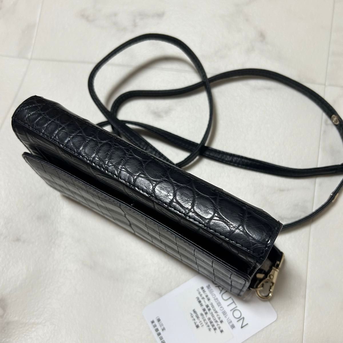 新品・未使用】三宝 サンポウ マットクロコダイル ショルダー 新品・未使用】三宝 サンポウ マットクロコダイル ショルダー