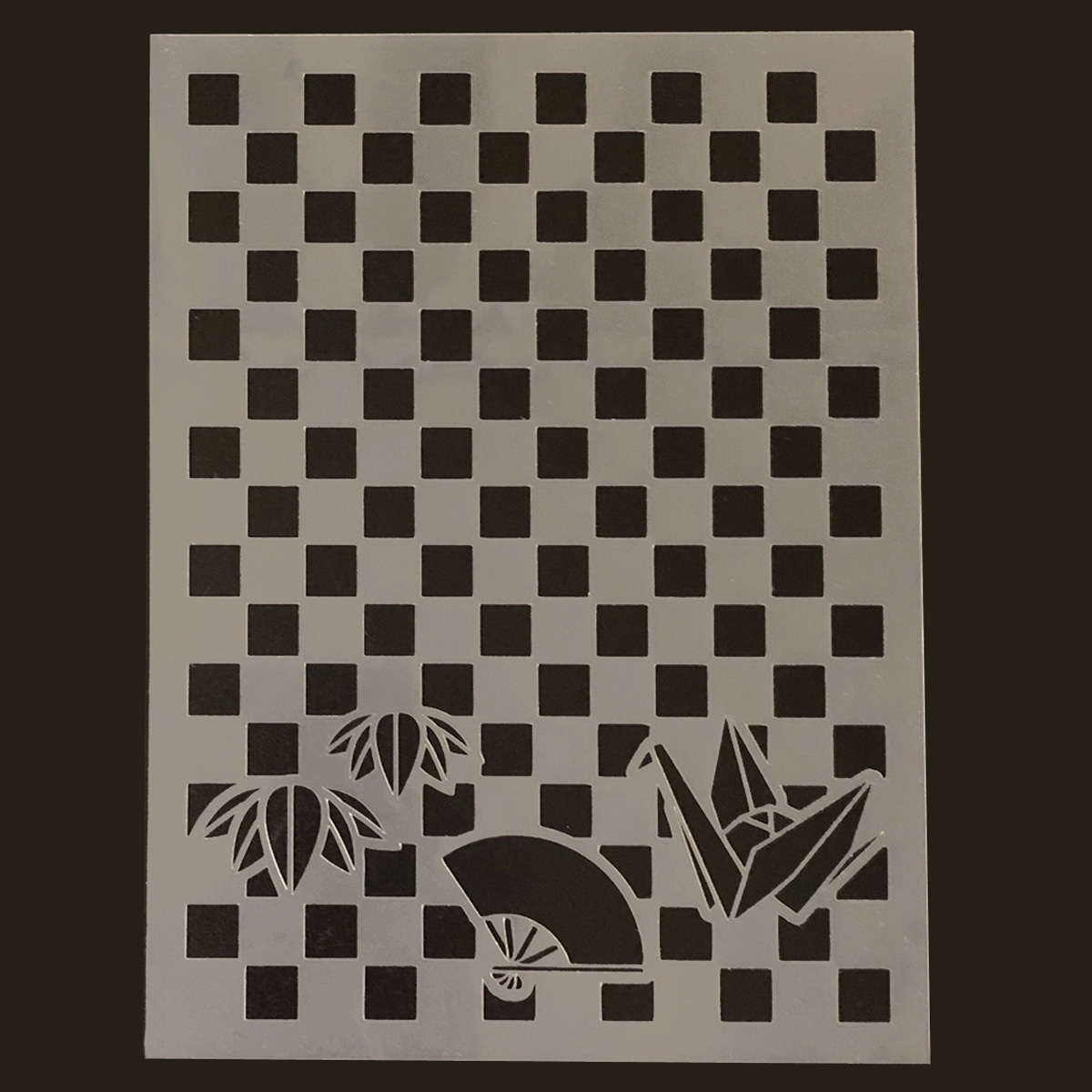 * city pine pattern folding crane bamboo . Japanese style ground .23 number NO253 stencil seat paper pattern design 