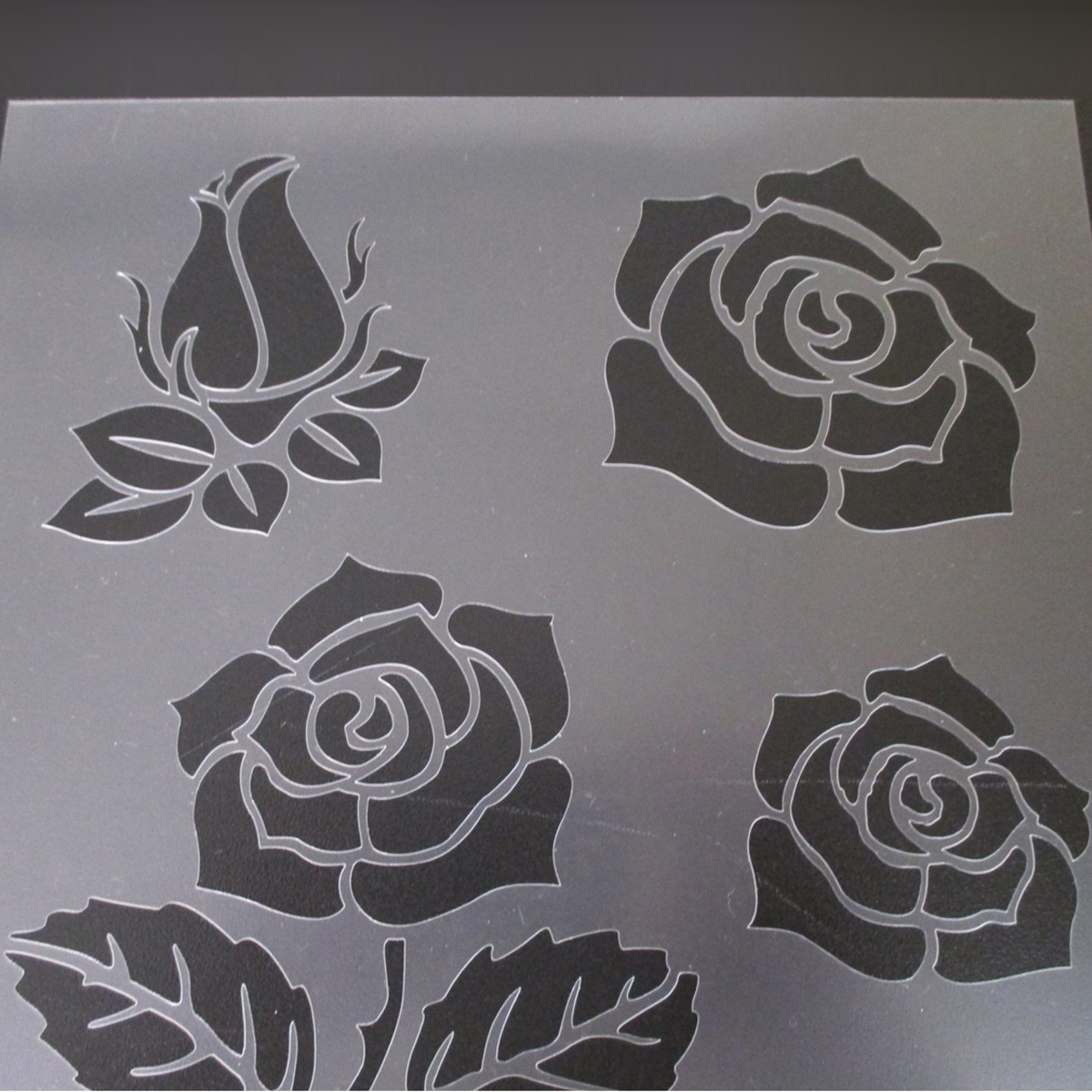 ヤフオク バラの花イラスト 薔薇3番 ステンシルシート 型