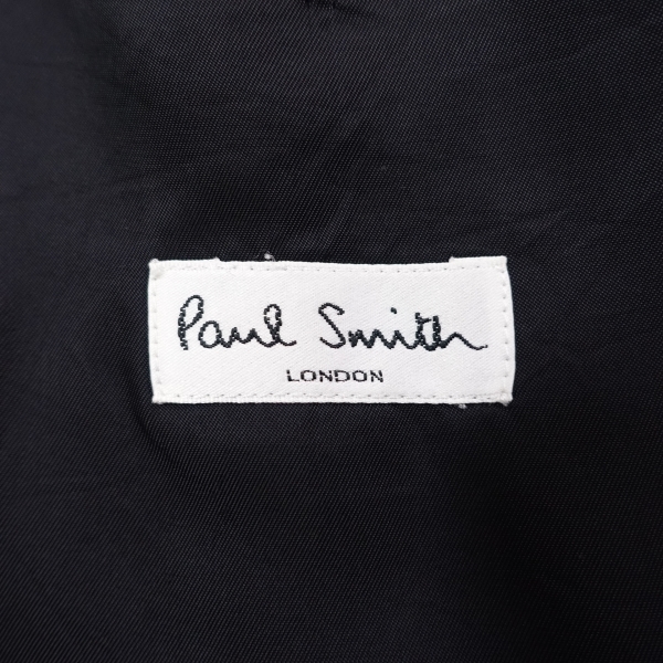 値下!USED*Paul Smith London/ポールスミスロンドン/XL/イタリア製ロロピアーナ生地/日本製ストライプジャケット/ブラック/黒/紳士_画像4