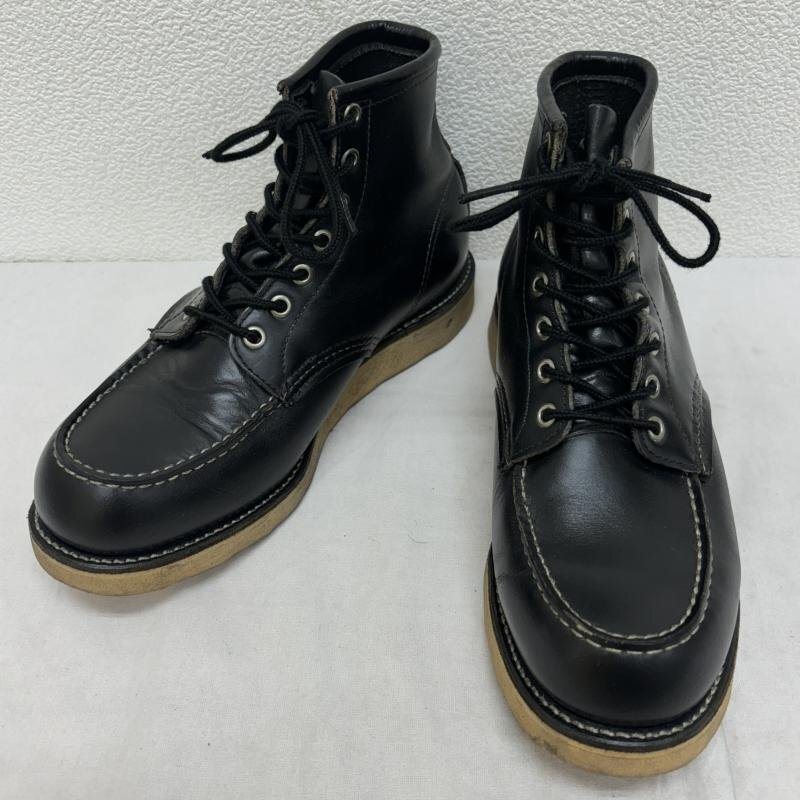 レッドウィング 99年製 ビンテージ 犬タグ 復刻 8179 モックトゥ レザー ワーク ブーツ ブーツ US：7.5 黒 / ブラック