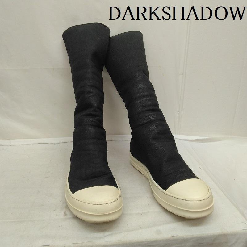 ダークシャドウ 17ss ソックス ハイカット スニーカー 43 RICK OWENS スニーカー 27.5cm 黒 / ブラック X 白 / ホワイト