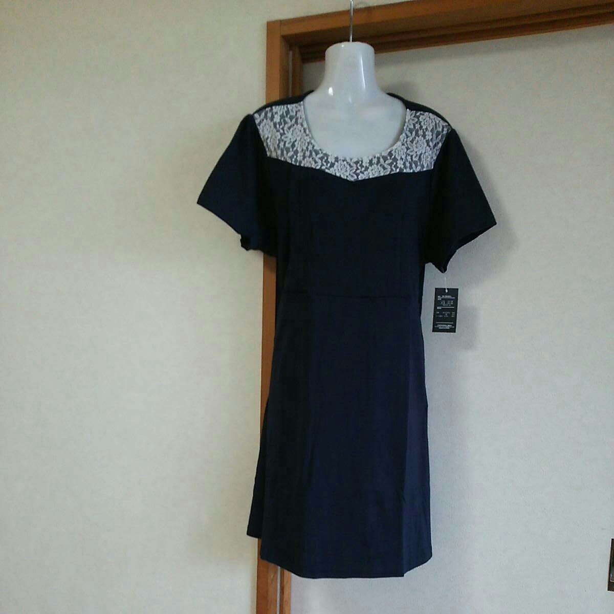 * new goods * bargain regular price 2690 jpy maternity nursing attaching navy One-piece 4L usually * formal 