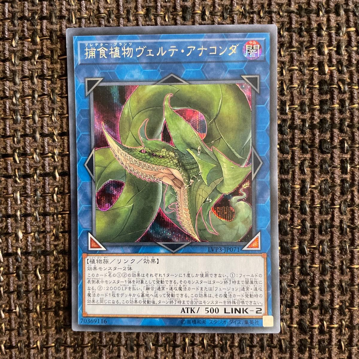 捕食植物ヴェルテ・アナコンダ/シークレット/LVP3-JP071/遊戯王 捕食植物ヴェルテ・アナコンダ/シークレット/LVP3-JP071/遊戯王