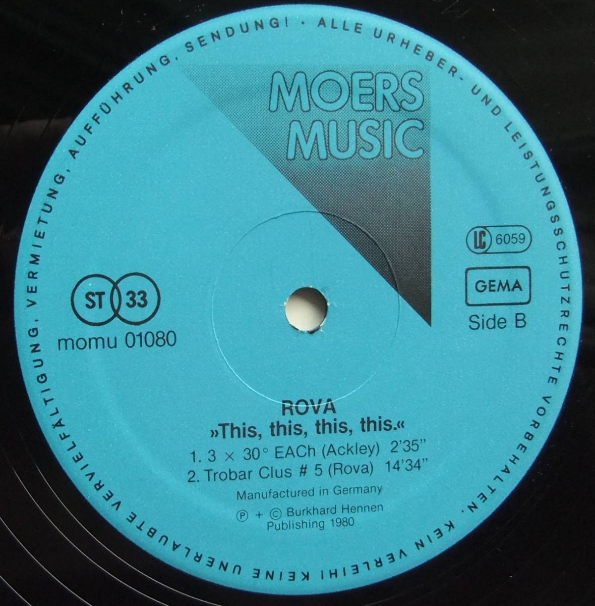◆ ROVA / This, This, This, This ◆ Moers Music 01080 (West Germany) ◆_画像4