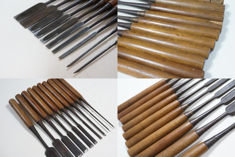 2315_3突き鑿 10本セット japanese carpenter chisel nomi 2315_3突き鑿 10本セット japanese carpenter chisel nomi