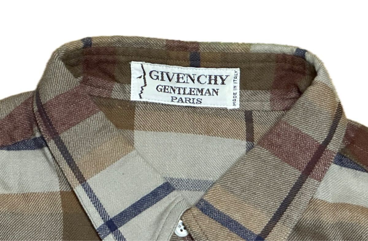 GIVENCHY ジバンシィ チェックシャツ 長袖 ヴィンテージ ハイ GIVENCHY ジバンシィ チェックシャツ 長袖 ヴィンテージ ハイ