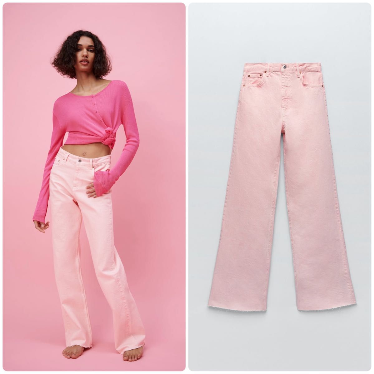 ZARA ZW THE TREVOR FULL LENGTHデニムパンツ ピンク|Yahoo ZARA ZW THE TREVOR FULL LENGTHデニムパンツ ピンク|Yahoo