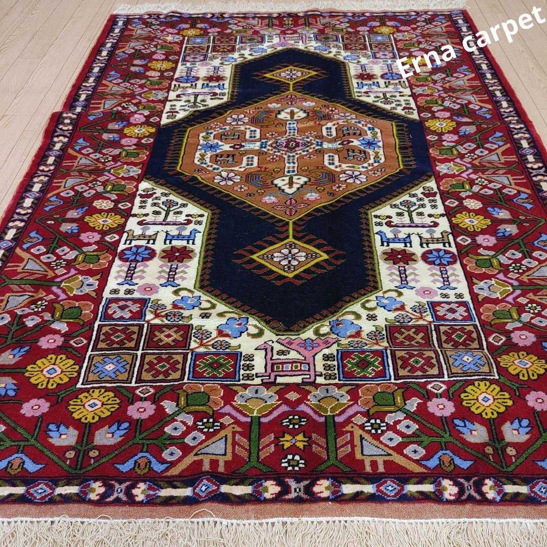 Autumn Sale ペルシャ絨毯 p190 新品 158x116 手織り クルド・ グーチャン産 persia carpet