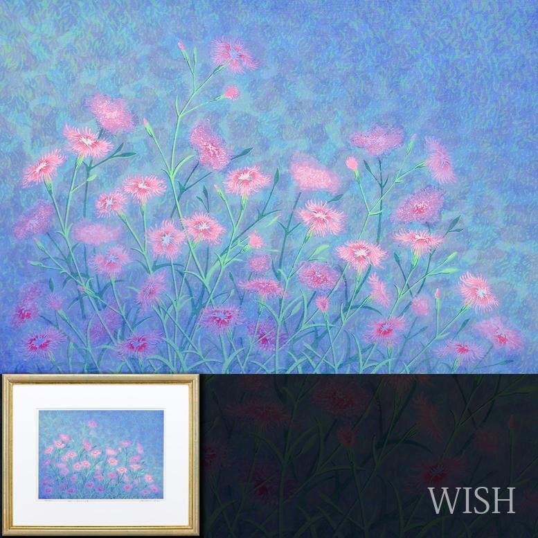 新作入荷，新作入荷，HOT 【真作】【WISH】牧野宗則「なでしこの花」木
