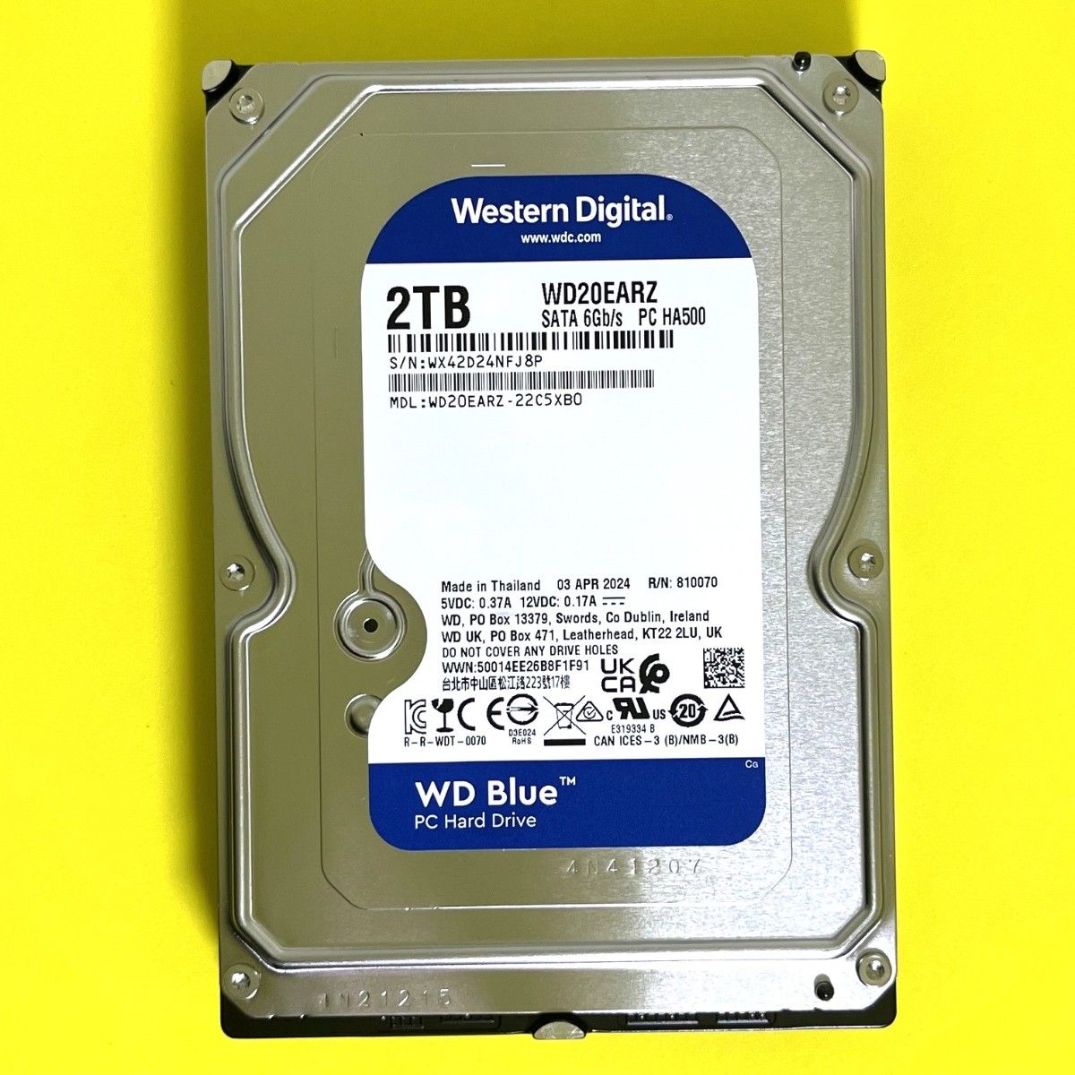 2TB WD Blue / WD20EARZ【使用時間 3h】2024年製 新品同様 2TB WD Blue / WD20EARZ【使用時間 3h】2024年製 新品同様