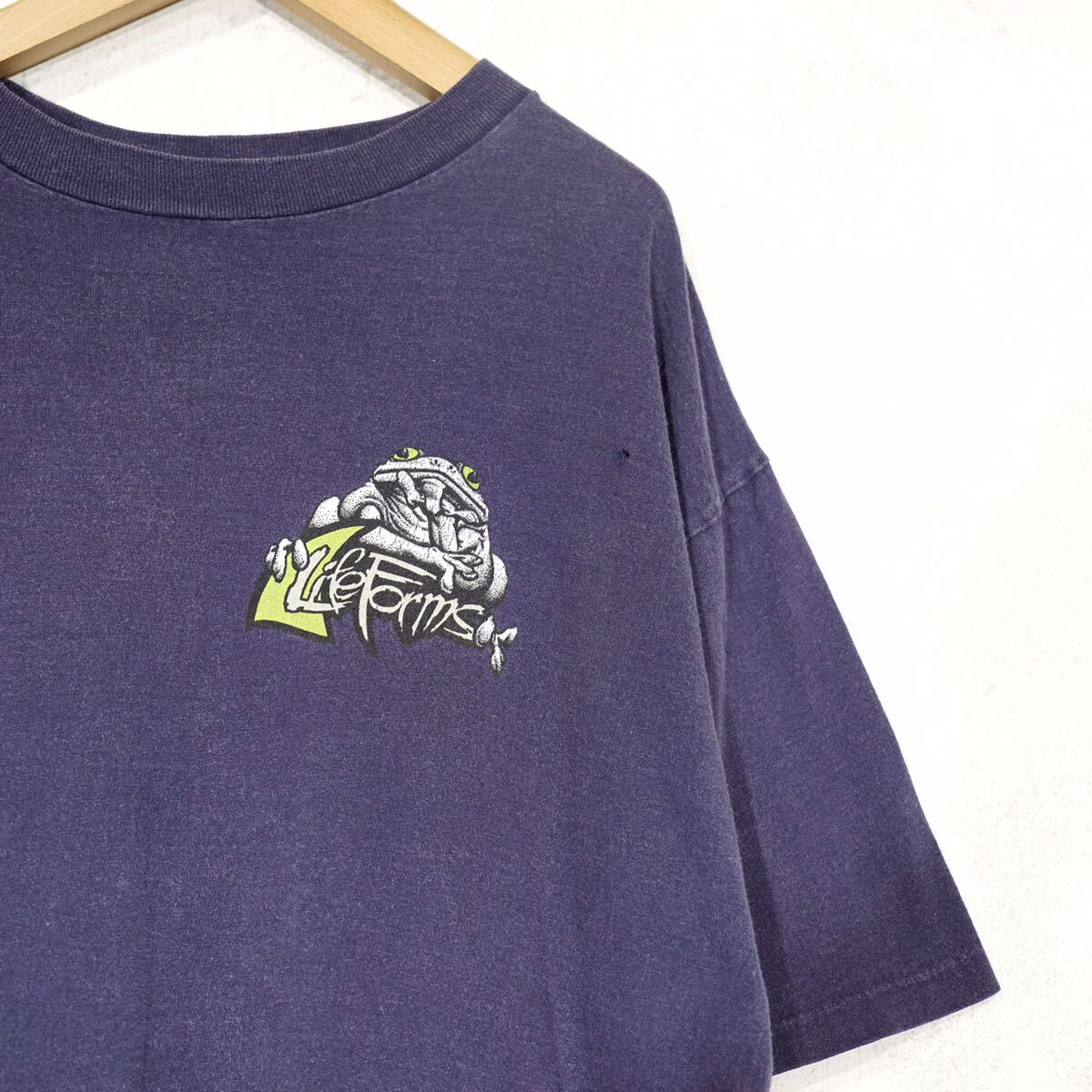 90's USA VINTAGE Life Forms FROG PRINT DESIGN T SHIRT/90年代 90's USA VINTAGE Life Forms FROG PRINT DESIGN T SHIRT/90年代