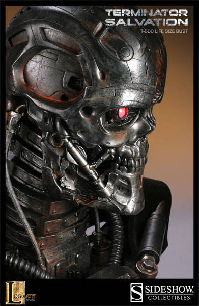 [ toy model ]SIDESHOW LIFE-SIZE BUST TERMINATOR T-600 side shou Terminator bust limitation version popular alloy model collection 1:1 scale R58