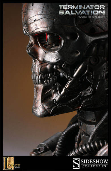 [ toy model ]SIDESHOW LIFE-SIZE BUST TERMINATOR T-600 side shou Terminator bust limitation version popular alloy model collection 1:1 scale R58