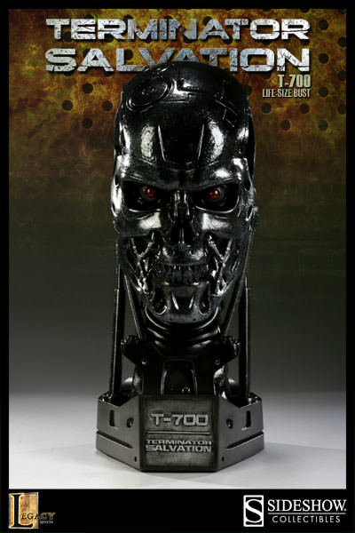 [ игрушка модель ]SIDESHOW LIFE-SIZE BUST TERMINATOR T-700 боковой shou Terminator грудь ограниченая версия популярный сплав модель коллекция 1:1 шкала R57