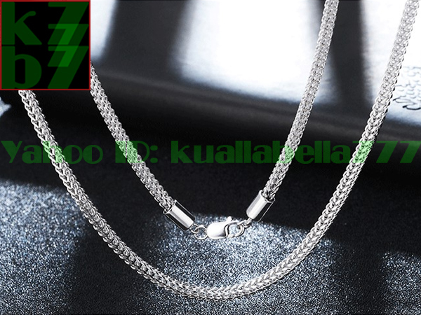 [ permanent gorgeous ] men's platinum chain necklace white gold luck with money fortune . better fortune birthday memory day present accessory * length 56cm -ply 18g proof attaching V94