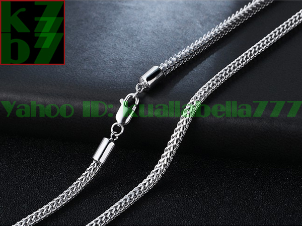 [ permanent gorgeous ] men's platinum chain necklace white gold luck with money fortune . better fortune birthday memory day present accessory * length 56cm -ply 18g proof attaching V94