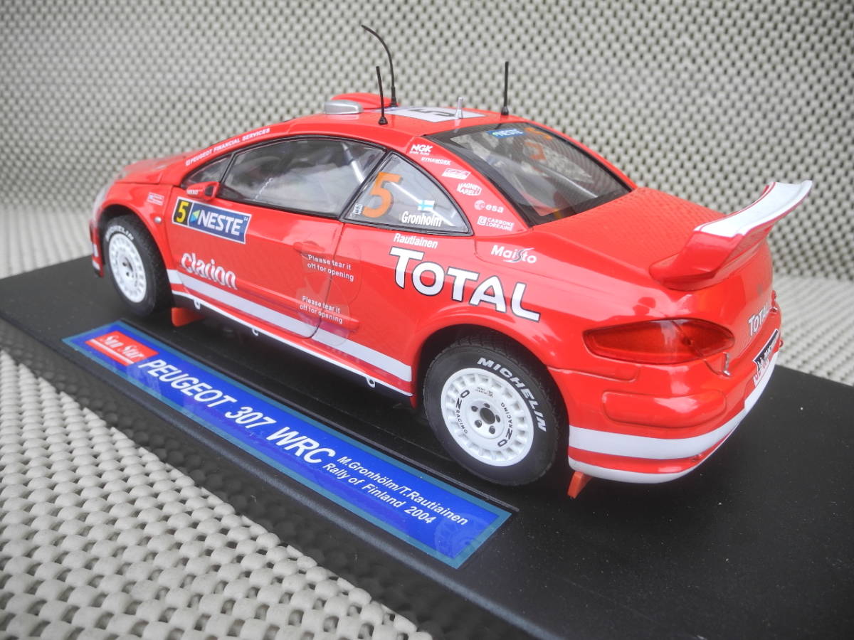 爆買い ミニカー】◎1/18・プジョー206WRCラリーGB 2004☆サンスター製 サンスター