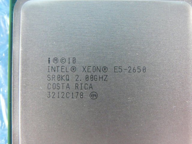 1GDV //Intel Xeon E5-2650 2GHz SR0KQ Sandy Bridge-EP C2 Socket2011(LGA) COSTA RICA//Fujitsu PRIMERGY RX200 S7取外//(同ロット)在庫6_画像2