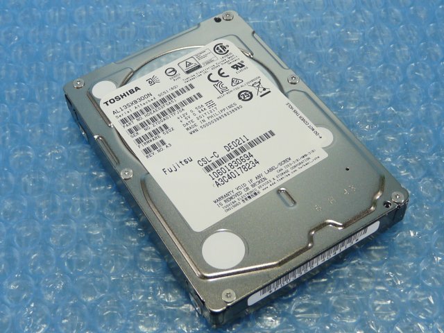 1GEB // TOSHIBA AL13SXB300N 146GB 2.5インチ SAS 6G 15K(15000)rpm / A3C40178234 ★容量制限モデル // Fujitsu PRIMERGY RX200 S7 取外_画像1