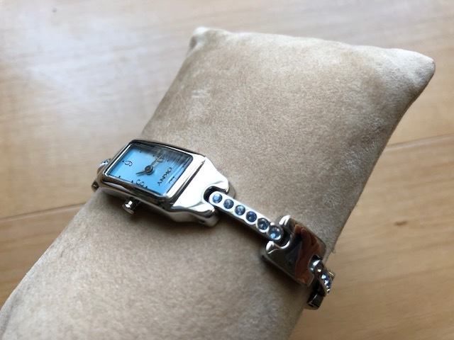  редкость хороший хорошо дизайн DKNY Donna Karan New York угол кейс голубой бледно-голубой циферблат Stone breath NY-9080 кварц женские наручные часы 