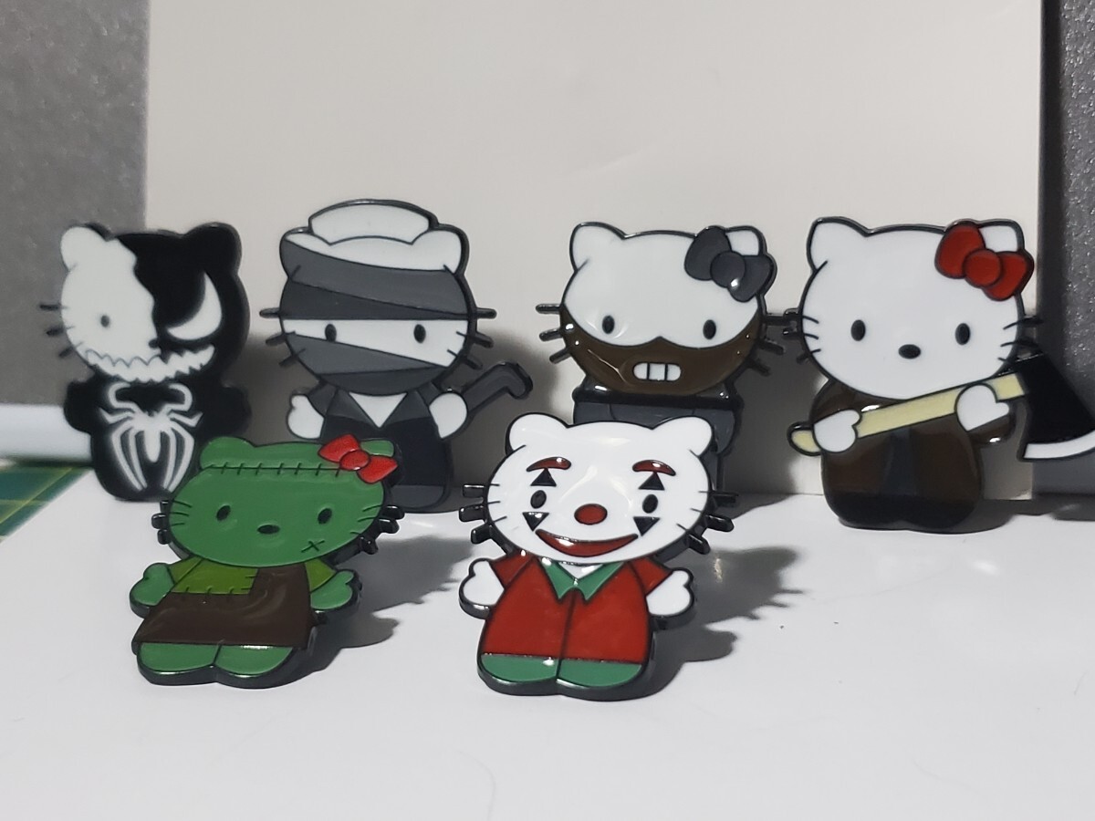 ハローキティ♡激レア♡エヴァコラボ ピンバッジ♡ 激安6個セット ハローキティ ヴェノム ジョーカーコラボピンズ