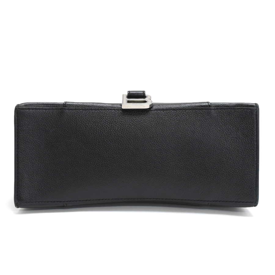 Balenciaga HOURGLASS Hour стакан EW ручная сумочка сумка на плечо кожа черный BALENCIAGA