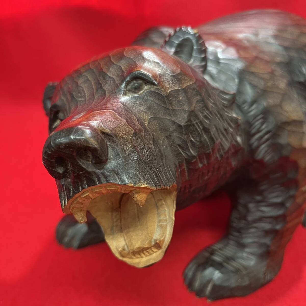 木彫り熊 梅原作 希少 屋久杉