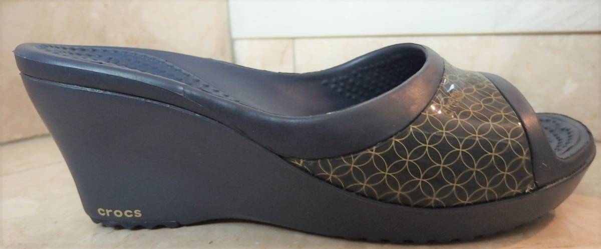 [USED прекрасный товар ] Crocs шлепанцы сандалии темно-синий темно-синий LL