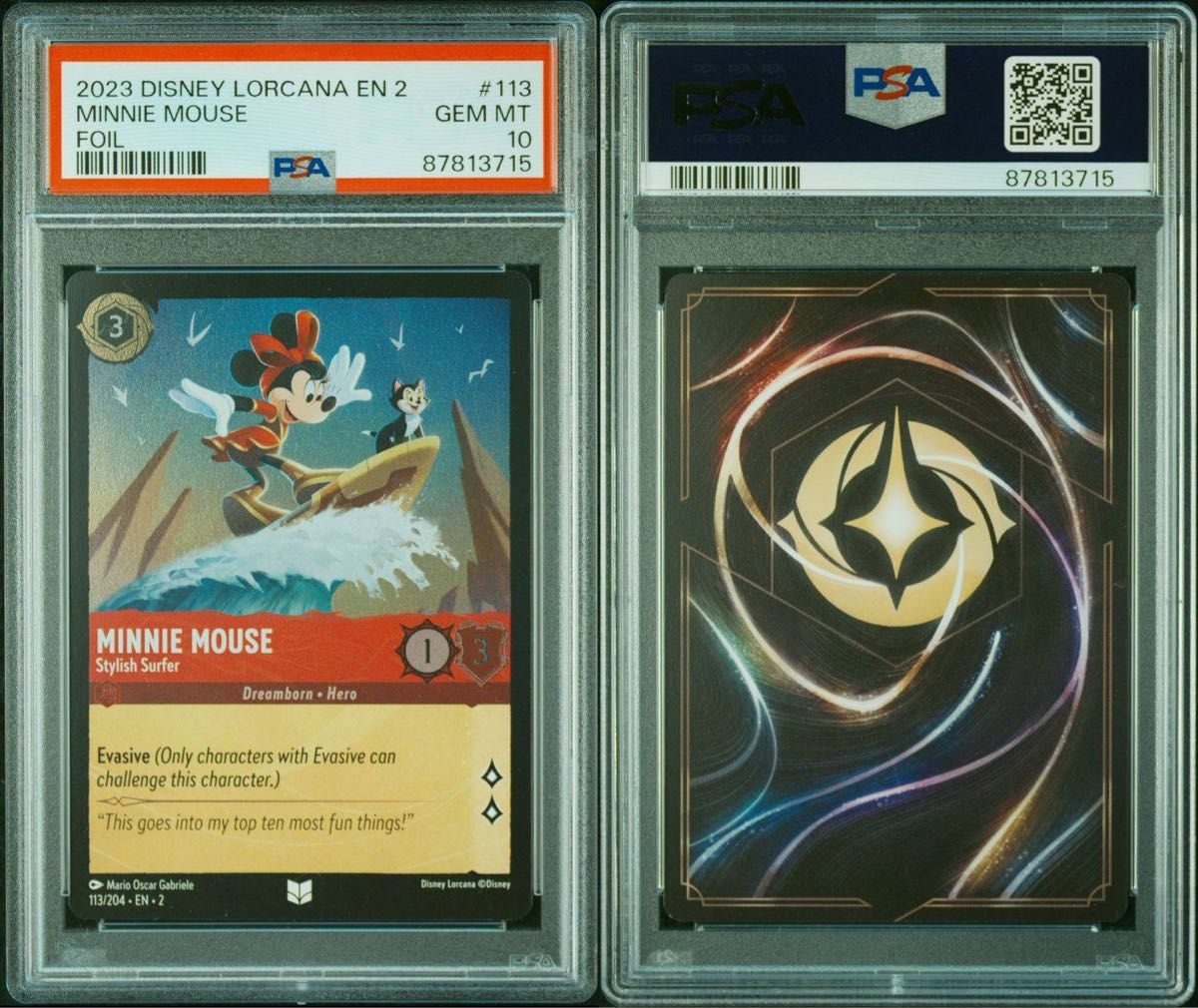 PSA10】FOIL ディズニー ロルカナ 113/204 EN2 Minnie Mouse PSA10】FOIL ディズニー ロルカナ 113/204 EN2 Minnie Mouse