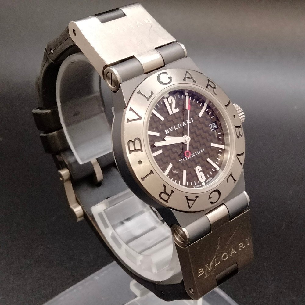 ディアゴノ チタニウム ブルガリ BVLGARI カーボンダイアル ボーイズ
