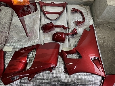 ZZR400 ZZ-R400 ZX400N 93-07 カウル 外装セット レッド 12点 ZZR400 ZZ-R400 ZX400N 93-07 カウル 外装セット レッド 12点